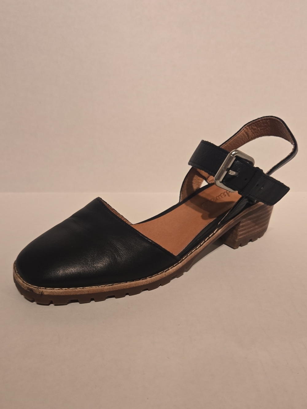 MADEWELL "Jess" Black Mary Jane Low Block Heels
